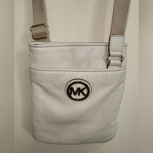 Michael Kors Cream Gold Leather Small Crossbody